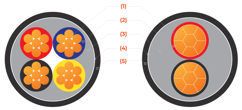 cấu tạo DK-CVV 0.6/1kV TTT Cable