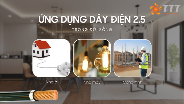 ứng dụng dây điện 2.5