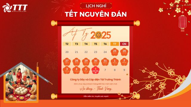 Tài Trường Thành thông báo lịch nghỉ Tết Nguyên Đán 2025