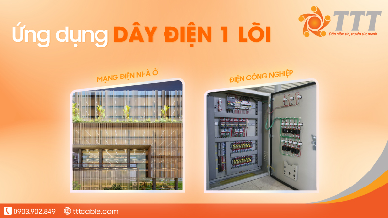 Ứng dụng dây điện 1 lõi