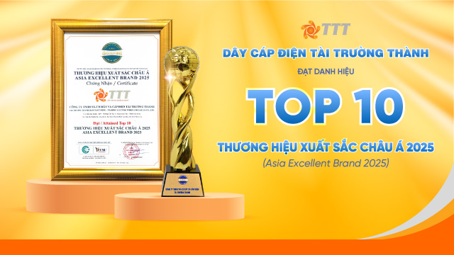 Cáp điện Tài Trường Thành được Asia Excellent Brand