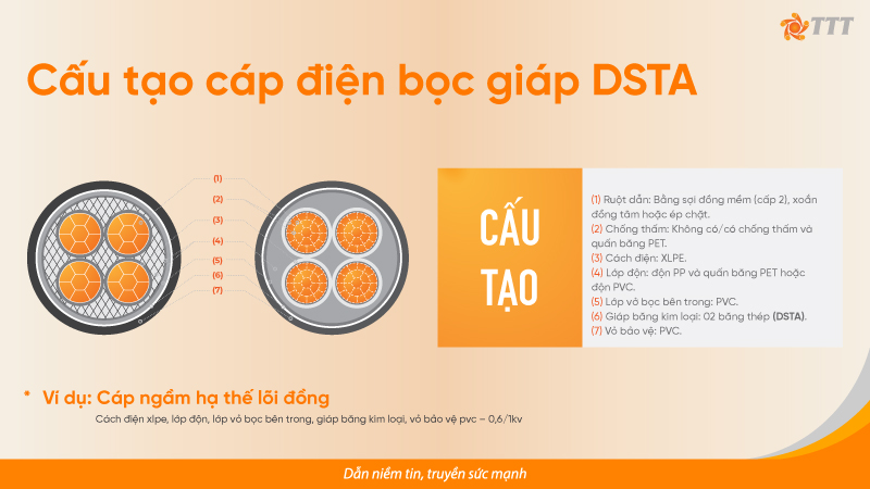 Cấu tạo cáp DSTA