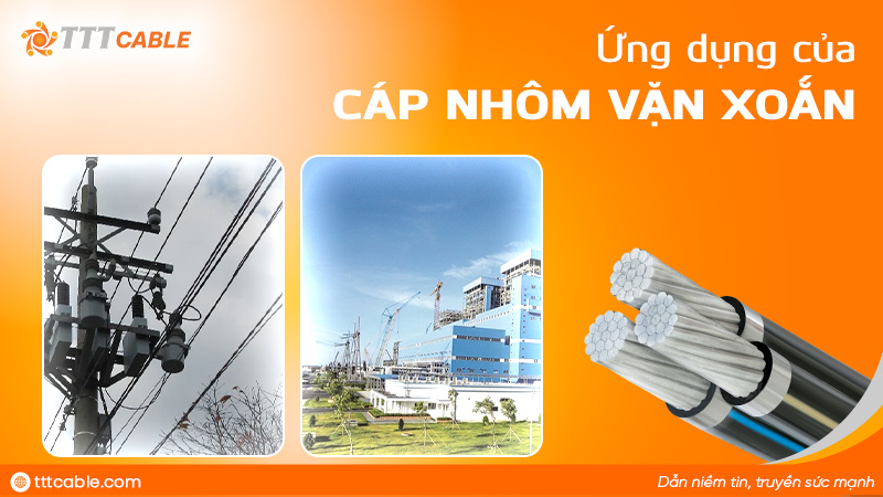 ứng dụng của cáp nhôm vặn xoắn