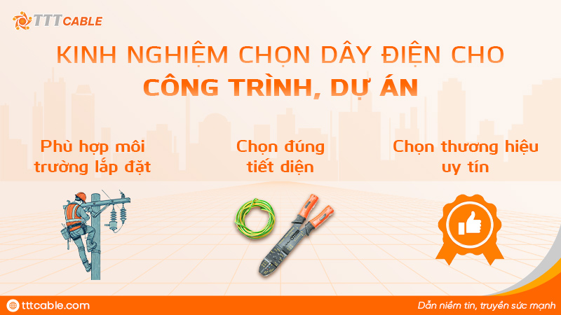 các loại dây cáp điện công trình